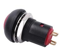 Interrupteur à bouton-poussoir étanche 12 mm SPST 2 A IP67, rouge