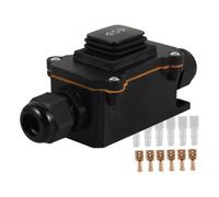 Interrupteur à Bouton-poussoir Étanche Modèle 619 0-250 V 30 A Moteur | Double Commande Momentanée à Rappel Automatique, Contacts Cuivre, Boîtier PC Noir, Installation en Ligne, Style Aléatoire