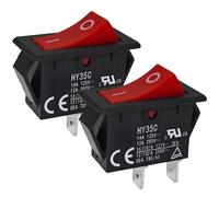 Interrupteur a bouton-poussoir HY35C (lot de 2) - Interrupteur a bascule marche/arret 2 broches CA 125/250 V 16/12 A pour applications industrielles