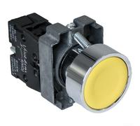 Interrupteur à bouton-poussoir industriel série LA188, sélecteur d'arrêt momentané de 22 mm avec voyant lumineux, interrupteur de commande robuste en alliage de zinc pour panneau de machine, (jaune)