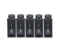 Interrupteur à bouton-poussoir KCD11-101, 3 A/250 V, noir et rouge, 10 x 15 mm, 2 broches, marche/arrêt, lot de 3, 5 ou 10 pièces(5PCS black)
