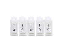 Interrupteur à bouton-poussoir KCD11-101, 3 A/250 V, noir et rouge, 10 x 15 mm, 2 broches, marche/arrêt, lot de 3, 5 ou 10 pièces(5PCS white)