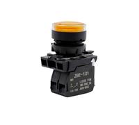 Interrupteur à bouton-poussoir lumineux XB5, 1 pièce, NC, NO, tension 220 V, 24 V, 22 mm(Yellow,2NO_24 V)