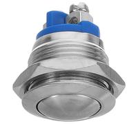 Interrupteur à Bouton-poussoir Métal pour Véhicules, Contrôle Compact | Usage Industriel et Automobile, Pièce de Remplacement pour Appareils Électroniques, Construction Légère en Métal