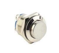 Interrupteur à bouton-poussoir métallique 12 V 16 mm, momentané, normalement marche/arrêt, klaxon, démarrage, laiton, haut rond, for contrôle de circuit Controls Switches