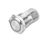 Interrupteur à bouton-poussoir métallique 16/19 mm, 2 NO, 2 NC, verrouillage momentané, alimentation électrique fixe, lumière LED, 3 V, 6 V, 12 V, 24 V, 220 V(White Power,16MM_LATCHING 1NO 1NC_220V)