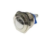 Interrupteur à bouton-poussoir métallique 16 mm IP67 1NO, haut/plat/rond, momentané, 1 pièce(Ball Shape)