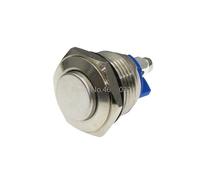 Interrupteur à bouton-poussoir métallique 16 mm IP67 1NO, haut/plat/rond, momentané, 1 pièce(High Round)