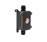 Interrupteur à bouton-poussoir métallique 20 A, étanche IP66, en acier inoxydable, for câble d'alimentation extérieur, boîte de jonction marche/arrêt marine(S-Red,LATCHING,110V-220V)