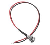 Interrupteur à Bouton Poussoir Métallique 8mm pour Guitare Électrique | Montage Panneau Discret, Fil Cuivre Pré-câblé, Action Momentanée sans Verrouillage, Argenté