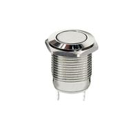 Interrupteur à bouton-poussoir métallique à 2 broches, 12 mm, verrouillage/momentané, étanche et ignifuge, rond, plat, en laiton nickelé, 1 pièce(Ping,Self-Locking)