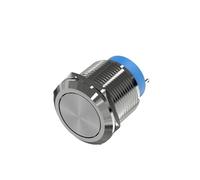 Interrupteur à bouton-poussoir métallique à pieds soudés 16/19/22 mm 1NO, autobloquant, plat, tête haute, interrupteur d'alimentation du moteur(Flat head,16MM)