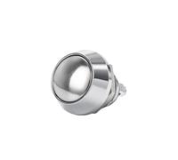 Interrupteur à bouton-poussoir métallique à tête ronde et sphérique, étanche, réinitialisation, verrouillage automatique, vis, pieds de soudage(Silver Momentary A)