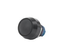 Interrupteur à bouton-poussoir métallique à tête ronde et sphérique, étanche, réinitialisation, verrouillage automatique, vis, pieds de soudage(Black Self-lock B)