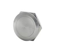 Interrupteur à bouton-poussoir métallique étanche course courte, 12/16/19/22/25/28/30 mm, 5 V, 12, 24, 220, rouge et bleu(No Led,16MM_SILVER_3-6V)