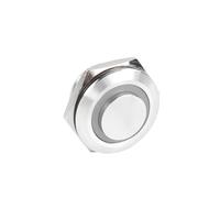 Interrupteur à bouton-poussoir métallique étanche, tête haute, course courte, 12/16/19/22/25/30 mm, petit, avec lumière LED, momentané, 5/12/24 V, noir, 1NO(16mm,STAINLESS_BLUE_3-6V)