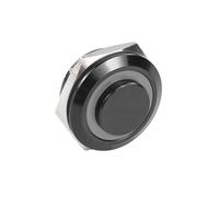 Interrupteur à bouton-poussoir métallique étanche, tête haute, course courte, 12/16/19/22/25/30 mm, petit, avec lumière LED, momentané, 5/12/24 V, noir, 1NO(30mm,ALUMINA_RED_3-6V)