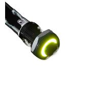 Interrupteur à bouton-poussoir métallique étanche tête haute, petit, lumière LED, verrouillage automatique/réinitialisation, 3/6/12/24/220 V, 8/10/12/16 mm, noir oxydé(Yellow,SELF-LOCKING_12MM_220V)