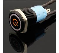 Interrupteur à bouton-poussoir métallique momentané à LED de 16 mm, 3 V, 5 V, 12 V, 24 V, 48 V, 110 V, 220 V, 1 pièce(Switch socket,24V)