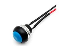 Interrupteur à bouton-poussoir momentané 12 mm ON OFF PBS-33B, mini-interrupteur rond à réarmement automatique, 2 broches, 1 A, 12 V CC (lot de 5, 20 ou 100 pièces).(Blue Reset,100PCS)