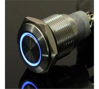 Interrupteur À Bouton-Poussoir Momentané 12 V 19 Mm, Interrupteur Étanche, Bleu