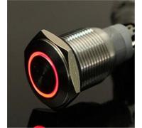 Interrupteur À Bouton-Poussoir Momentané 12 V 19 Mm, Interrupteur Étanche, Rouge