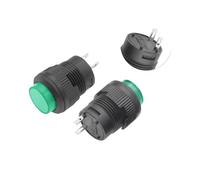 Interrupteur À Bouton-poussoir Momentané 16 Mm Réarmement Automatique Et Verrouillage, Éclairage LED 4 Couleurs, 2 Broches, R16-503/AD Ou R16-503/BD (lot De 5/20/100 Pièces)(LED Green)