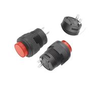 Interrupteur À Bouton-poussoir Momentané 16 Mm Réarmement Automatique Et Verrouillage, Éclairage LED 4 Couleurs, 2 Broches, R16-503/AD Ou R16-503/BD (lot De 5/20/100 Pièces)(LED Red)