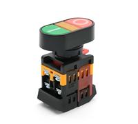 Interrupteur à bouton-poussoir momentané 22 mm 380/220/24 V CA ON/OFF START/STOP 1 NO 1 NC 2 boutons 22 N 1 pièce(380V)