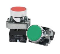 Interrupteur à bouton-poussoir momentané 22 mm XB2-BA31 XB2-BA42 10 A 240 V ~ 3 A, petit format, panneau plat rond, NC/NO(XB2 BA 31)