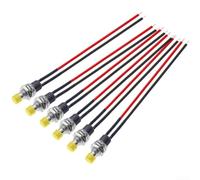 Interrupteur à bouton-poussoir momentané, 6 pièces pré-câblées 1 A 250 V AC, trou de montage de 7 mm pour panneau de commande électronique à faire soi-même (B)