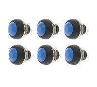 Interrupteur à bouton-poussoir momentané à réinitialisation automatique, 12 mm, SPDT, 3 A/125 V, 2 pièces(Blue)