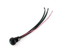 Interrupteur à bouton-poussoir momentané à tête bombée de 12 mm, normalement ouvert, avec témoin LED 2,4 V (1 pièce)(Blue led,Latching)