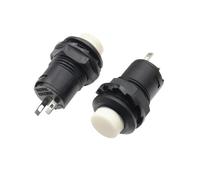 Interrupteur à bouton-poussoir momentané/autobloquant 6 pièces 12 mm Interrupteur à bouton-poussoir OFF-ON 3 A 1,5 A DS-228 DS-428(Ivory,Self locking)