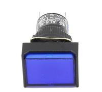 Interrupteur à bouton-poussoir momentané rectangulaire de 16 mm, 5 broches, 12 V, 10 pièces(Blue)