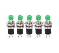 Interrupteur à bouton-poussoir momentané, réinitialisation, verrouillage par impulsion, 3 A, 220 V CA, SPST, normalement ouvert (NO), capuchon noir, rouge et vert(Green-5pcs)