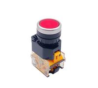 Interrupteur à bouton-poussoir, momentané/verrouillable, équipement électrique, 10 A 110 V-440 V CA, 1 NO/1 NC, sans lumière, LA38-11BN, 10 pièces(1 ON - 1 NC red,Self reset)