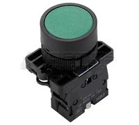 Interrupteur à bouton-poussoir momentané XB2 EA31, 22 mm, en plastique, avec flèche noire et cercle HB2, for redémarrage, démarrage et arrêt(Type-11,One normally open)