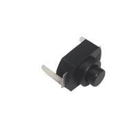 Interrupteur à bouton-poussoir noir 1288BM, 50 à 10 pièces, lampe de poche, pieds courbés, pied plat, 1288 BM 16340 1208YD, marche/arrêt(Bent Feet B,10PCS)