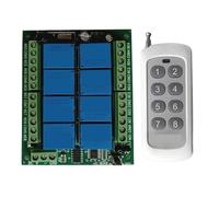 Interrupteur à Bouton Poussoir Pour Grue Interrupteur De Télécommande Sans Fil CH RF Système De Télécommande Récepteur Émetteur Relais 8CH 10A(SET-1)