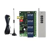 Interrupteur à Bouton Poussoir Pour Grue Récepteur Radio De Télécommande RF DC12V 24V 4CH Avec Télécommande Longue Distance 3000M Et Antenne Ventouse(12V-1)