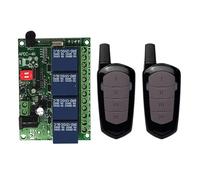 Interrupteur à Bouton Poussoir Pour Grue Relais Radio Sans Fil Intelligent Multiple DC12V 24V 4CH 4 Canaux, Télécommande RF, Commutateur, Récepteur Et Émetteur(12V-2)