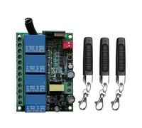 Interrupteur à Bouton Poussoir Pour Grue Relais Sans Fil Intelligent Multiple 10 A 4 Canaux, 4 Canaux, Télécommande RF, Commutateur, Récepteur Et Émetteur(SET-3)