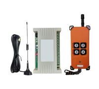 Interrupteur à Bouton Poussoir Pour Grue Télécommande Radio Sans Fil RF 3000 M CC 12V 24V 4 Canaux For Pont Roulant, Récepteur Et Télécommande À Touches Numériques(SET 01,12v)
