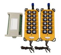Interrupteur à Bouton Poussoir Pour Grue Télécommande Radio Sans Fil RF 3000 M DC12 V 24 V 12 Canaux For Pont Roulant, Récepteur, Bouton Numérique(24V-1)
