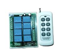 Interrupteur à Bouton Poussoir Pour Grue Télécommande Radio Sans Fil RF 8 Canaux DC 12 V Avec Récepteur Et Émetteur, Relais RF Et Interrupteur 10 A