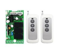 Interrupteur à Bouton Poussoir Pour Grue Télécommande RF Sans Fil 500 M 3 Canaux, Commutateur, Sortie Relais, Récepteur Radio Et Télécommande, Ouvre-porte De Garage(SET-2)