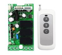 Interrupteur à Bouton Poussoir Pour Grue Télécommande RF Sans Fil 500 M 3 Canaux, Commutateur, Sortie Relais, Récepteur Radio Et Télécommande, Ouvre-porte De Garage(SET-1)