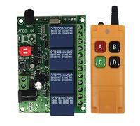 Interrupteur à Bouton Poussoir Pour Grue Télécommande Sans Fil 4 Canaux 2000 M, Interrupteur D'éclairage LED, Sortie Relais, Émetteur Et Récepteur Radio RF(12V SET-1)