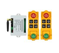 Interrupteur à Bouton Poussoir Pour Grue Télécommande Sans Fil 4 Canaux, Interrupteur D'éclairage LED, Sortie Relais, Radio RF, Émetteur-récepteur Longue Distance Étanche(Set B)